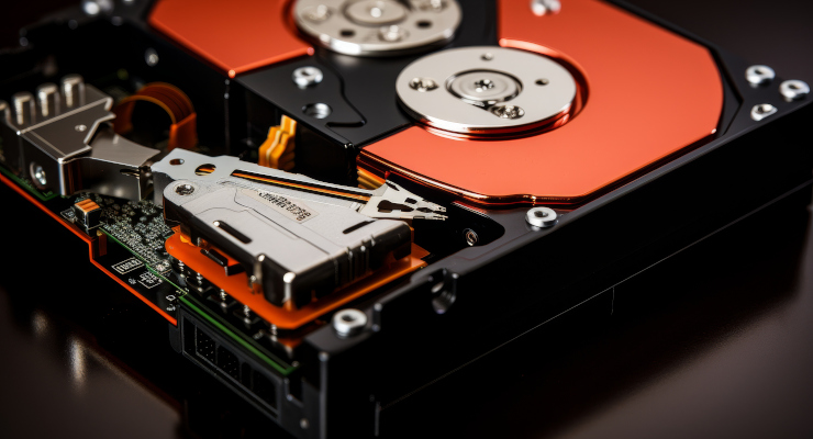 Image of 2 people with laptops consulting together